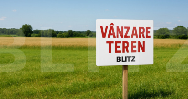Teren 1.200 mp &ndash; Cornișa, 80 &euro;/mp, ideal casă