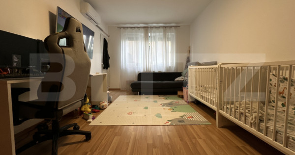 Nufarul, bloc nou, parter &icirc;nalt cu balcon, 2 camere decoman