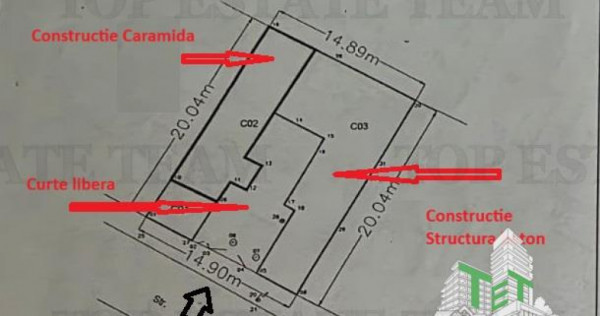 Casa Demolabila / Renovabila , pretabila activitate comercia
