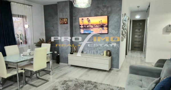Km 4, apartament 3 camere decomandat, bloc nou, mobilat si u