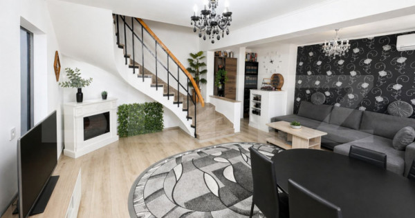Apartament cu scara interioara, 100 mp, 5 camere, 2 bai, Cet