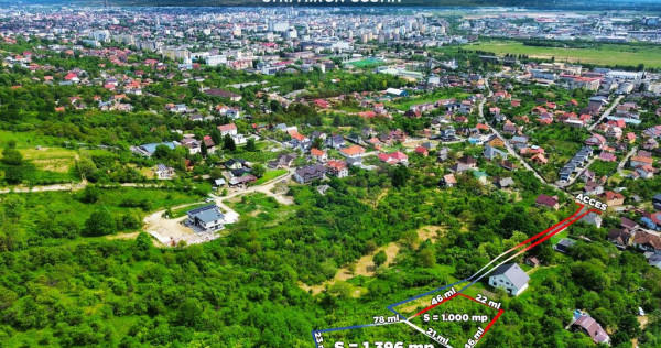 Teren panoramic de vanzare cu vedere superba asupra Baia ...