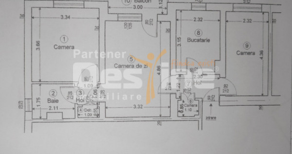 Apartament 3 camere, zona Nord, bloc fără risc seismic