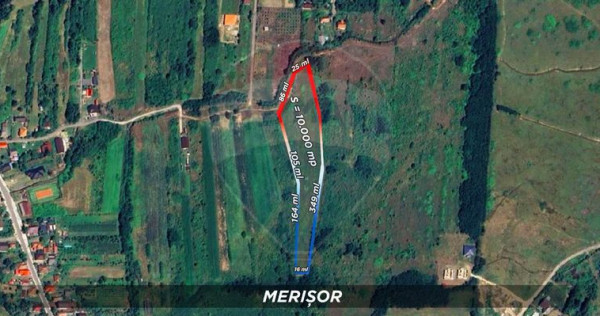 Teren intravilan de v&acirc;nzare &ndash; Merișor, jud. Maramureș
