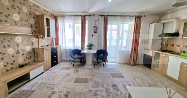 Apartament 2 camere, 46 mp, mobilat și utilat, parcare, zon