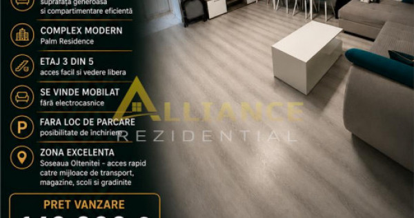 Palm Residence Soseaua Oltenitei Apartament 3 camere 2 bai m