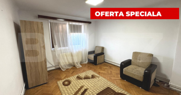 Apartament in bloc tip vila, parter, 50 mp, mobilat utilat -