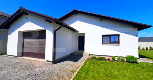 Casă cu 3 camere, 90 mp, pe un nivel, 454 mp teren, cartie