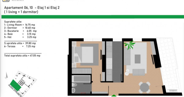 2 camere &icirc;n proiect boutique, 47 mp utili, Sector 3, comision 0%