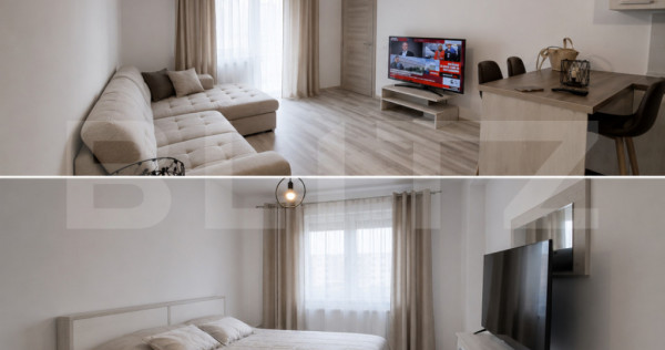 Apartament 2 camere, tip studio cu loc de parcare, etaj inte