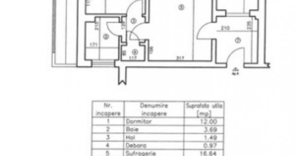 Apartament 2 camere semidecomandat 60mp+beci Valea Roșie