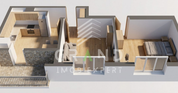 2 Camere | Etaj 1 | Balcon | Centrală Proprie | Mărăști