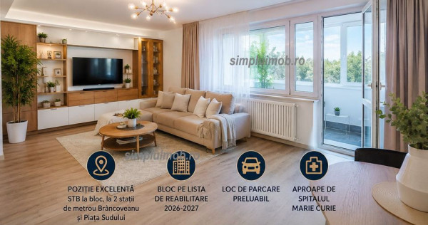 Brancoveanu 2 camere decomandat Huedin Sector 4