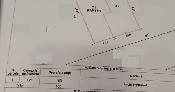 Casă cu teren 163mp Faleză Nord