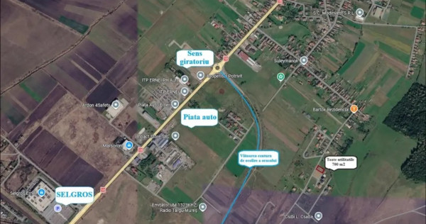 Teren intravilan Ernei, jud. Mures 700m2 - toate utilitatile la poarta