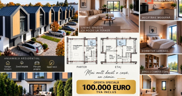 Casa 4 camere de vanzare| pret de apartament| 115 mp constru