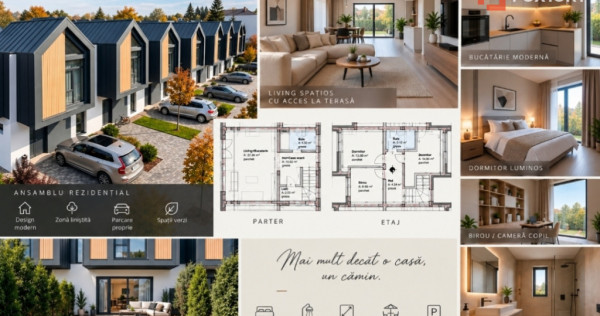 Casa 4 camere la pret de apartament, teren 180 mp P+1,Constr