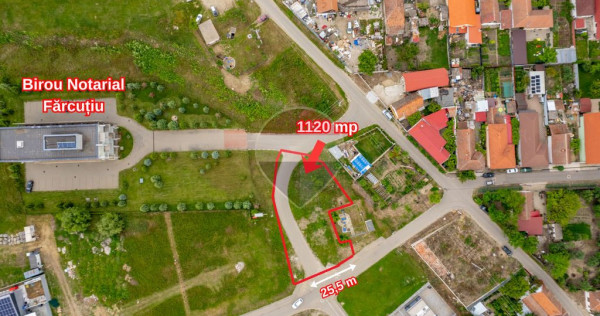 Teren pentru investiție 1.120 mp in Via Carmina Vladimirescu