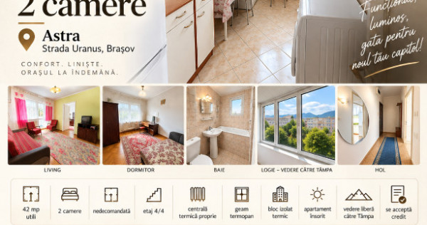 Apartament 2 camere | Confort 1 | Zona Astra
