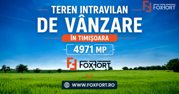 Teren intravilan 4971 mp, pretabil constructii, de vanzare i