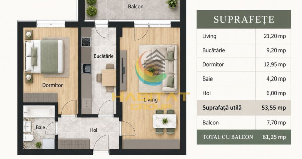 Apartament 2 camere - metrou Nicolae Teclu
