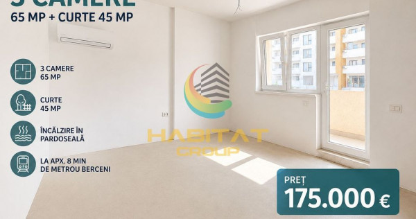 V&acirc;nzare Apartament 3 camere cu curte proprie - Popești Leordeni | Biruinței