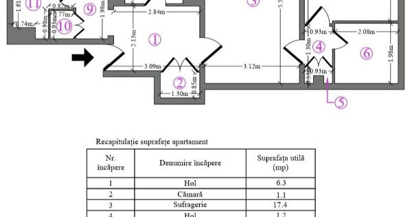 Proprietar, vand apartament 3 camere, 2 bai, Mega Mall