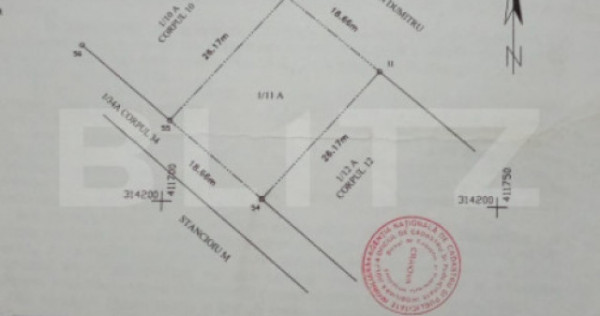 Teren extravilan, 488 mp, zona Ghercesti - str. Aviatorilor