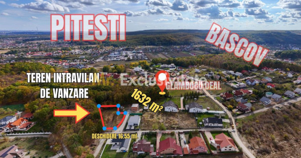 Teren de vanzare Bascov-Glamboc Deal, langa padure, toate utilitățile