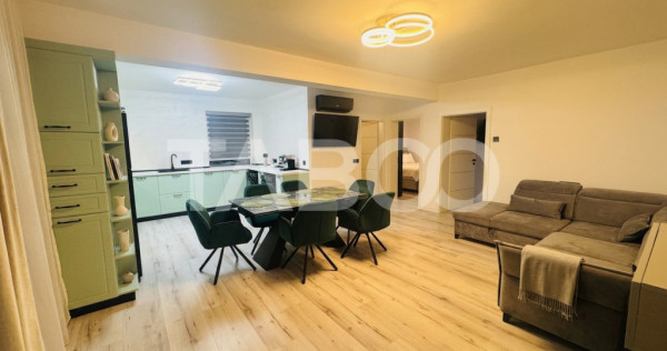 Apartament modern 3 camere de vanzare mobilat utilat 2 locur
